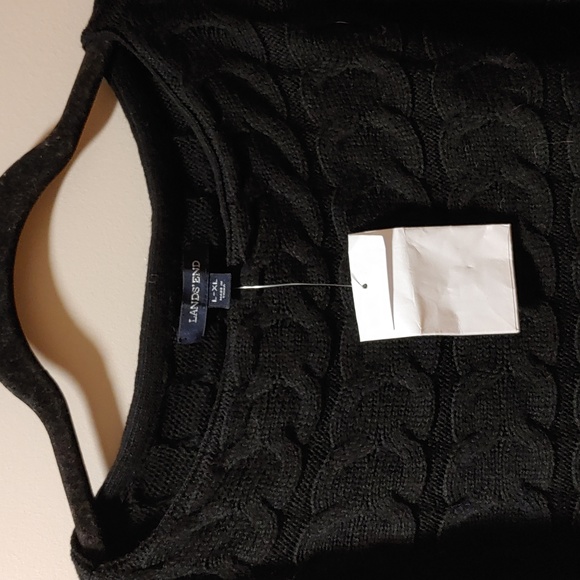 New Lands' End Merino Wool Blend Poncho Sweater - Picture 7 of 11